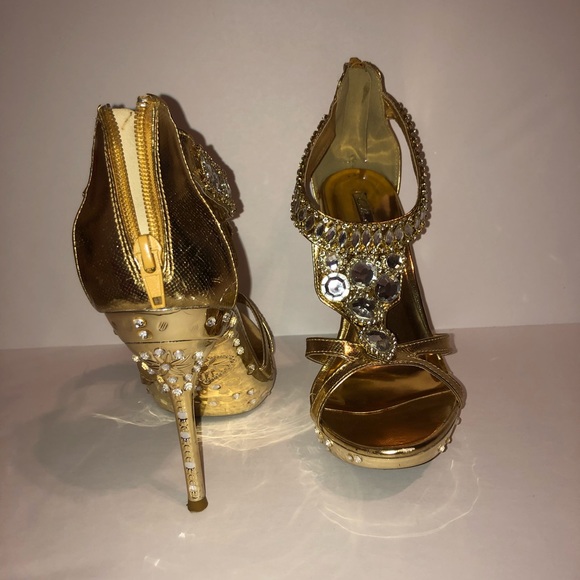 Gold Celeste Heels - Picture 2 of 8